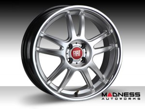FIAT 500 Custom Wheels - Corsa - Competizione - Silver w/ Mirror Lip - 17" - single wheel - Scratch and dent